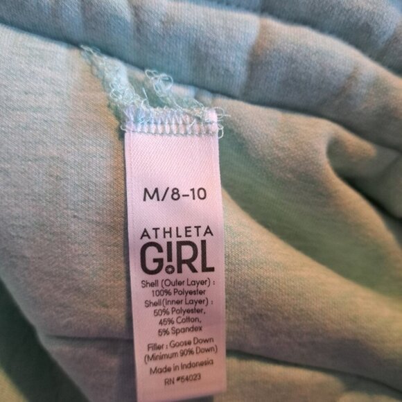 Athleta Girl size Medium or 8-10 reversible vest, warm, EUC teal blue purple EUC - Picture 5 of 5